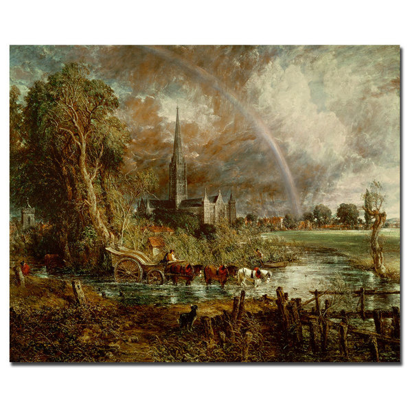 Trademark Fine Art John Constable 'Salisbury Cathedral' Canvas Art, 26x32 BL0035-C2632GG